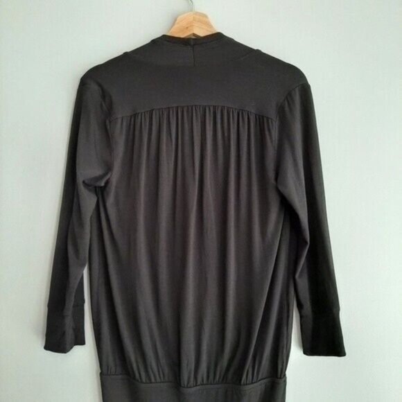 WILFRED Aritzia Faux Wrap Drop Waist Mini Dress Sz M Flawed - Picture 8 of 12